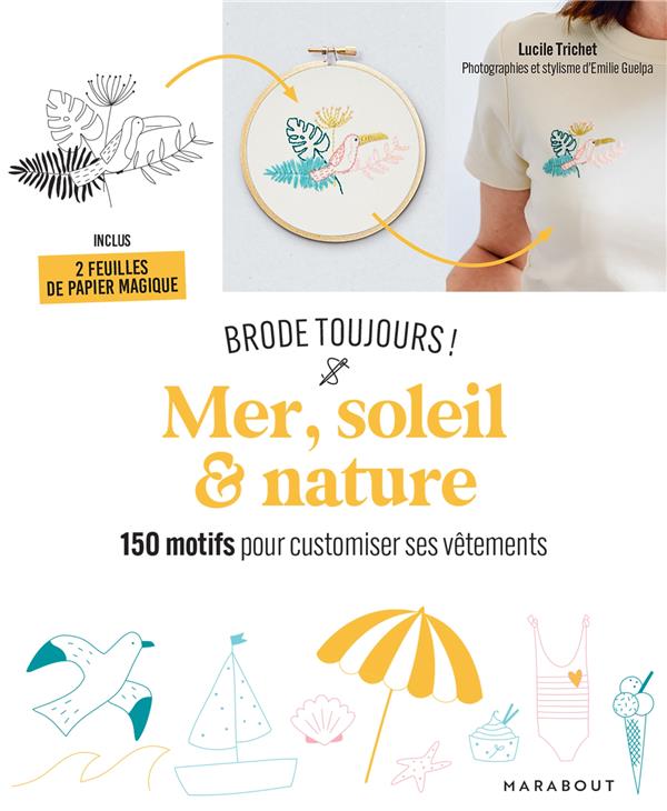 T-shirt "Un Jour La Nature" Brodé - Taille L (42/44) - Bleu - Occasion En Excellent état