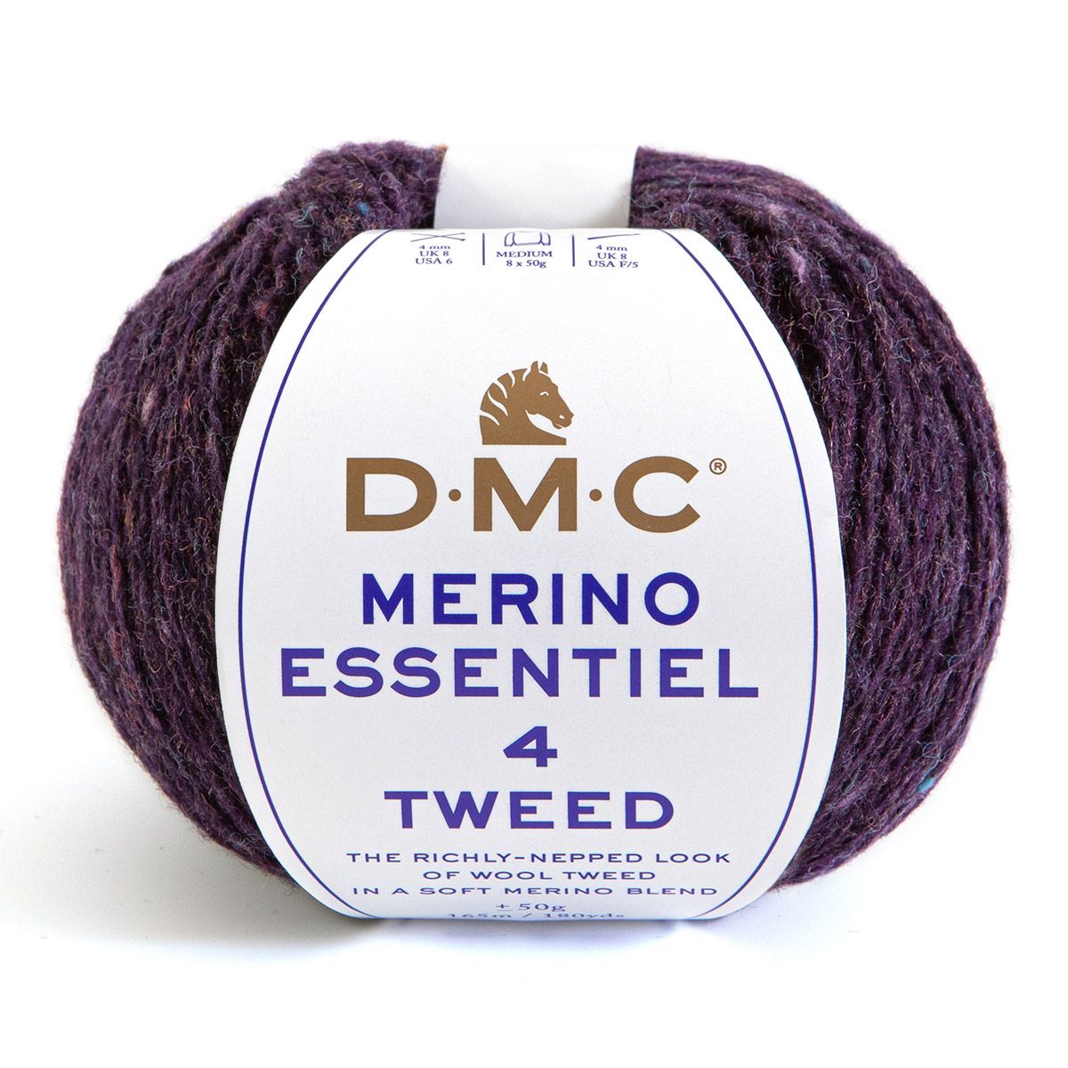 Lot De 14 Pelotes De Laine 100% Mérinos - Coloris Rose/violet Tweedé - Fabriqué En France - Aiguilles 3/3.5